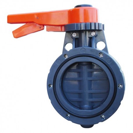 VALVULA PVC MARIPOSA 200 MM