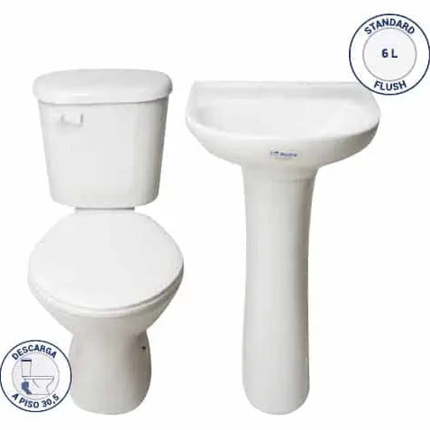 CONJUNTO TAZA LAVAMANO Y PEDESTAL