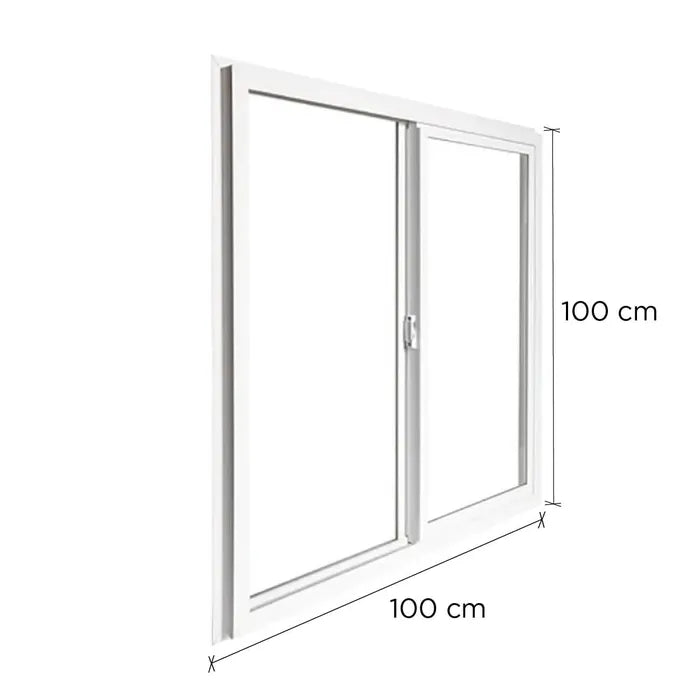 VENTANA PVC SIMPLE CORREDERA 4MM 121X100